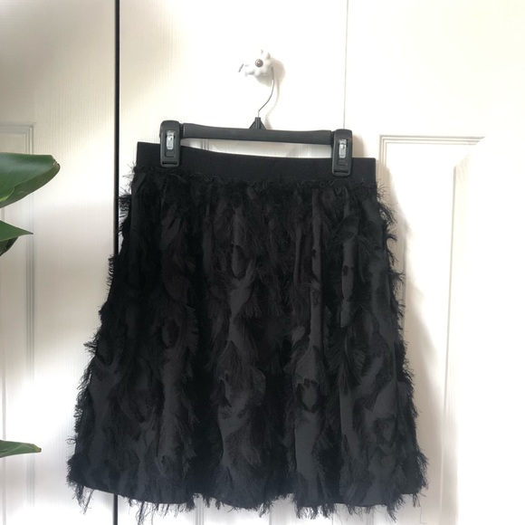 Black Textured Flare Skirt - Picture 2 of 4
